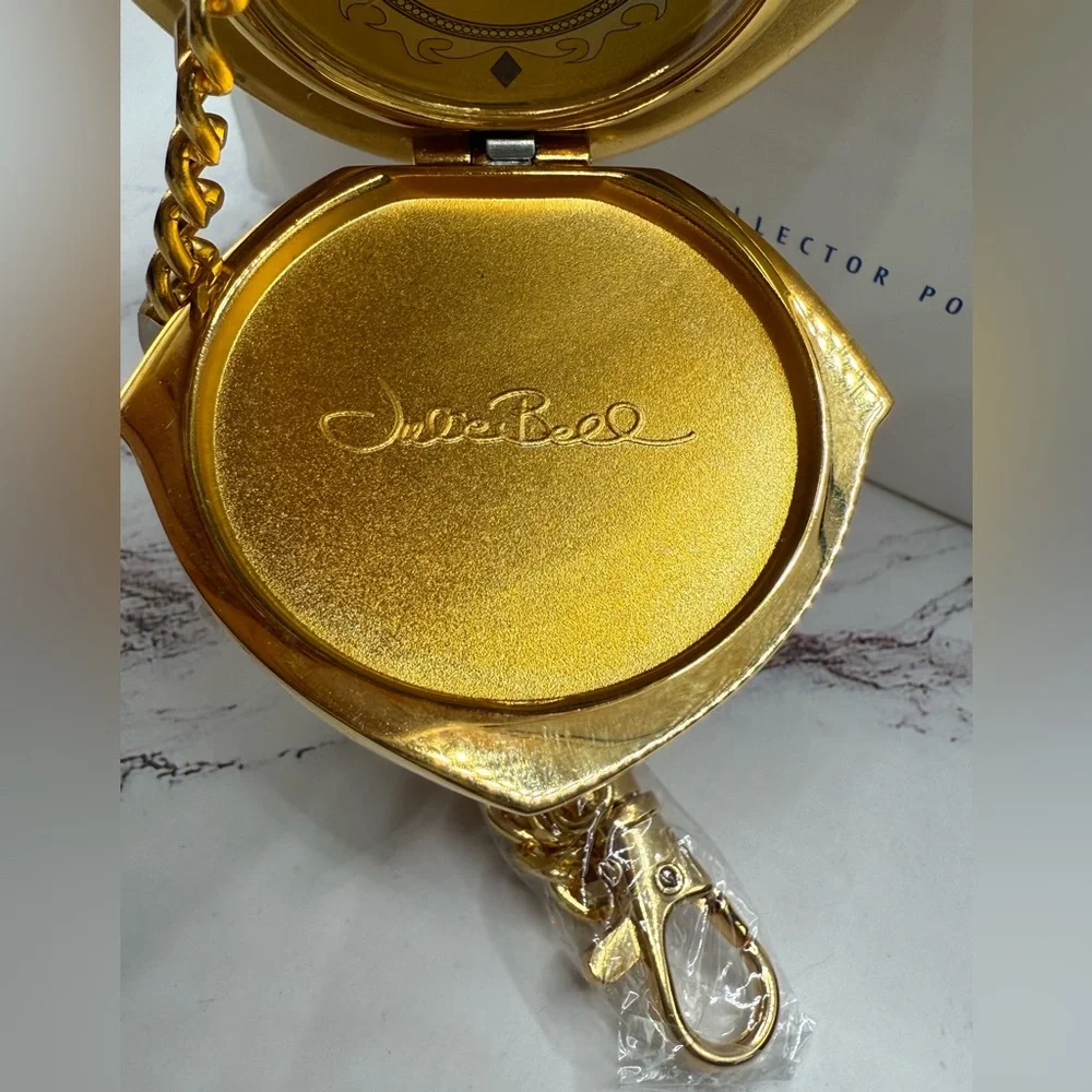 Franklin Mint The FEBFRUARY Calendar Girl Pocket Watch Julie Bell Design UNUSED - Picture 3 of 8